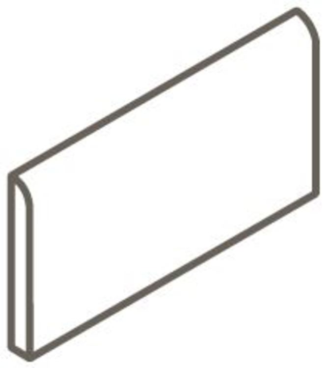 Presley Black Matte 2×6 Surface Bullnose (6″ Glazed Edge)