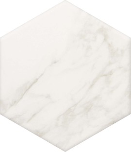 Ami White 8″ Hexagon Field Tile Matte