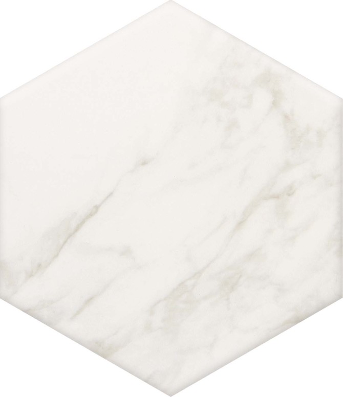 Ami White 8″ Hexagon Field Tile Matte