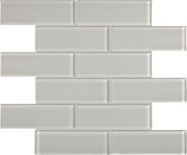 Bliss Element Glass Mist 2×6 Brick Mosaic