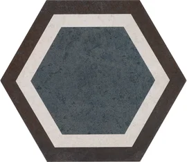 Tuscany Blue 9×10 Modern Hexagon Decorative Tile Matte