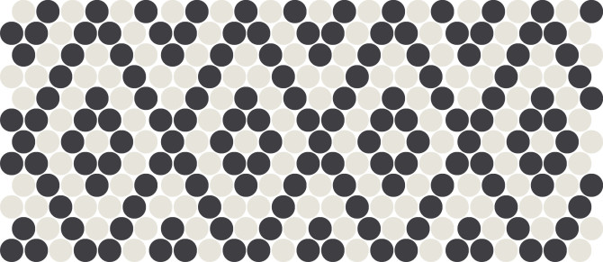 Unglazed Mosaics – Porcelain Diamond 1″ Penny Round Mosaic