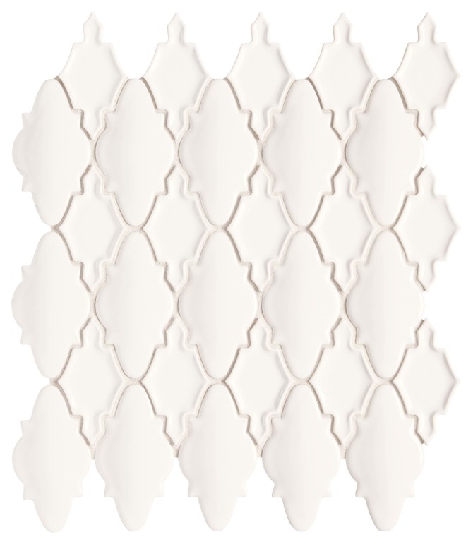 Serliana White 14×12 Moroccan Mosaic Glossy