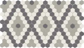 Unglazed Mosaics – Porcelain Vintage Revival Diamond 1″ Hexagon Mosaic