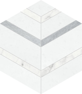 Waterjet Stone Mosaics Dove 5×6 Hexo Mosaic Honed