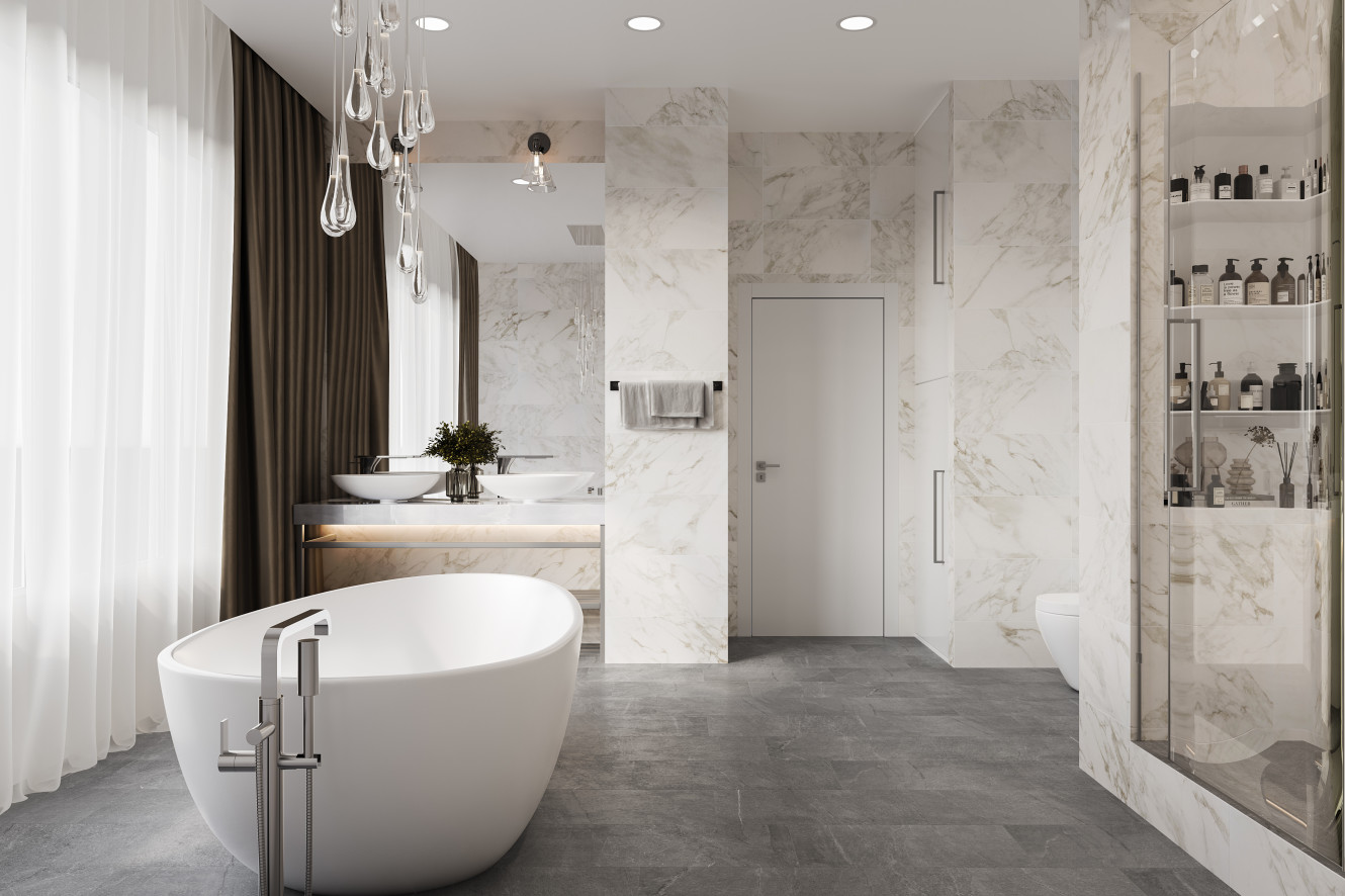 Ami Gray and White 12x24