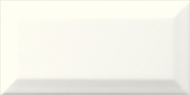 Delray White Caps 3×6 Field Tile Beveled Glossy