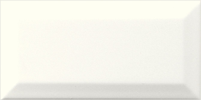 Delray White Caps 3×6 Field Tile Beveled Glossy