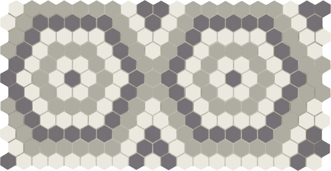 Unglazed Mosaics – Porcelain Vintage Revival Hex 1″ Hexagon Mosaic