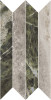 Heritage Luxe Heritage Cloud & Emerald 12×24 Picket Mosaic Glossy