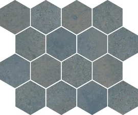 Tuscany Blue 10×12 Hexagon Mosaic Matte