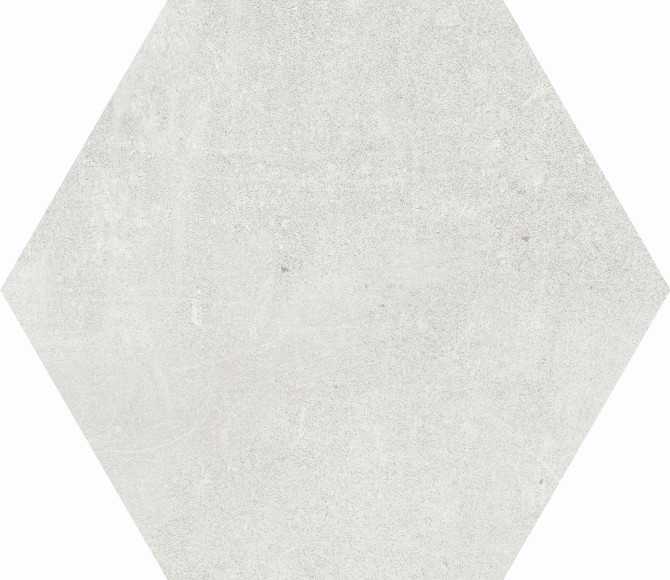 City White 7×8 Hexagon Field Tile Matte