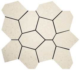 Alaska Bone 13×15 Polygon Mosaic Matte