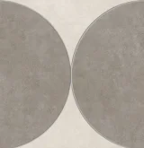 Shapes Ivory & Tortora 23×23 Moon Decorative Tile Matte