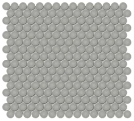 Nantucket Dark Gray 3/4″ Penny Round Mosaic Glossy