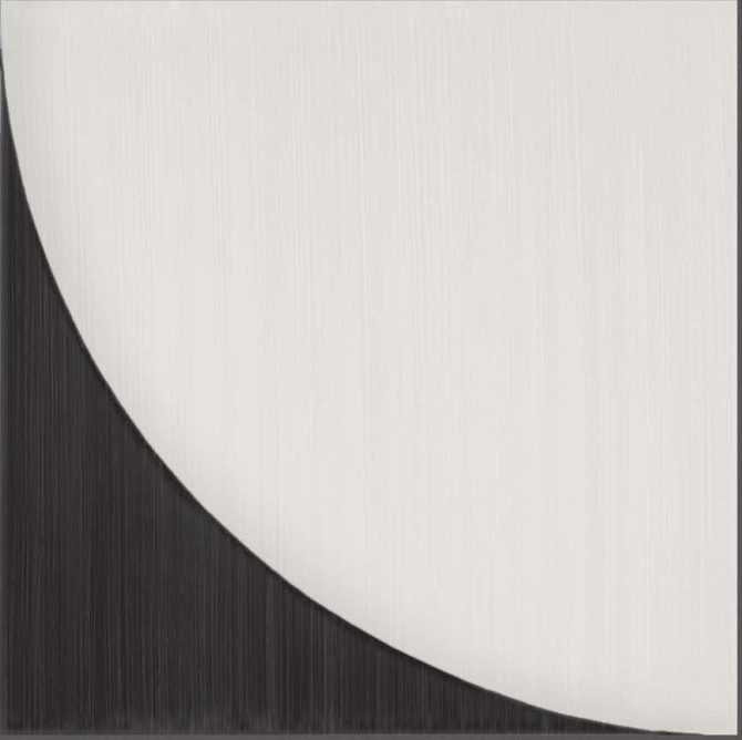 Scenario Nero 8×8 Crescent Decorative Tile Matte