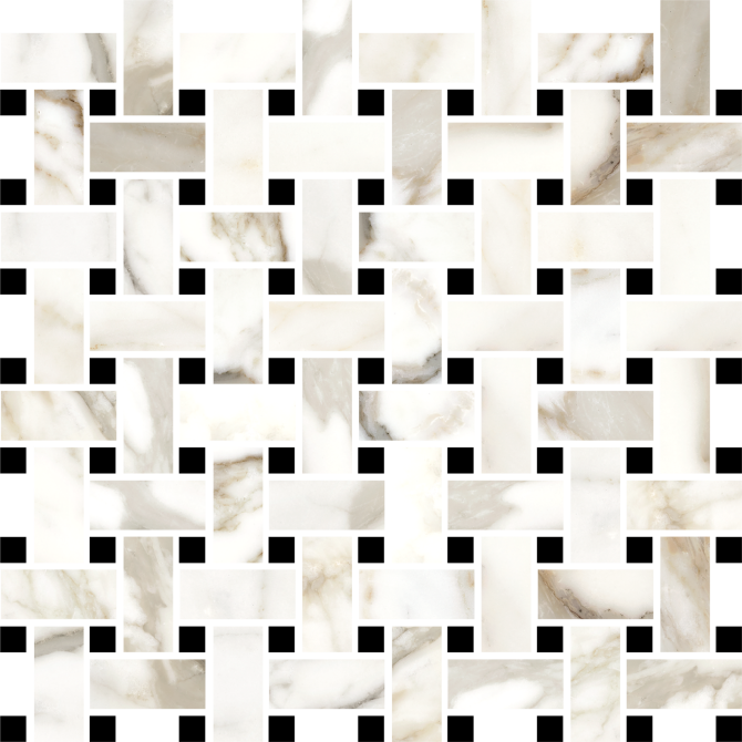 Luce Grey 12×12 Basketweave Mosaic Satin Rectified