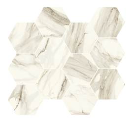 Anima Ever Apuan Gold 11×13 Hexagon Mosaic Polished Rectified
