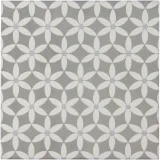 Encaustic Echoes Lapis 8×8 Bloom Decorative Tile