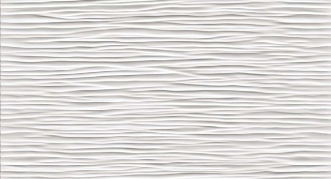 3D Wall White Wave 12×22 Matte
