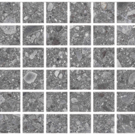 Santiago Dark Gray 2×2 Mosaic Rectified