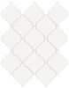 Soho Canvas White 10×13 Beveled Arabesque Mosaic