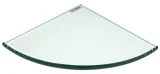 Bathroom Fixtures Tempered Glass 9″ Corner Shelf – 12mm Recessed Mount
