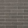 Thin Brick Absolute Black 2×8 Mosaic Flamed