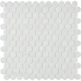 Shimmer Ocean Foam 1″ Sea Hexagon Mosaic Textured