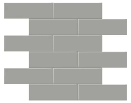 Nantucket Dark Gray 2×6 Brick Mosaic Glossy