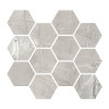Absolute Light Grey 3×3 Hexagon Mosaic
