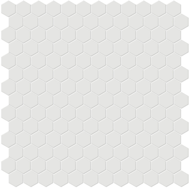 Nantucket Platinum 1″ Hexagon Mosaic Matte