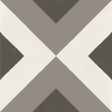 D_Segni Chalk/Mud/Midnight/Sand Blend 8×8 Double Diamond Decorative Tile Matte