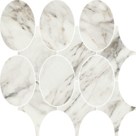 Savoir Cafe 14×14 Oval Dot Mosaic Polished