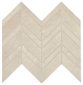 Modern Formation Peak White 12×13 Chevron Mosaic Mixed