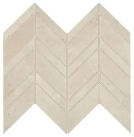 Modern Formation Peak White 12×13 Chevron Mosaic Mixed