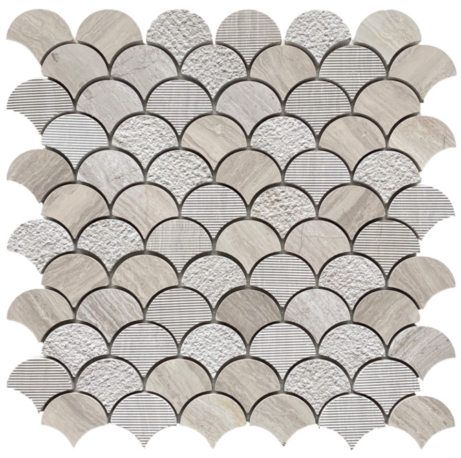Frio Wooden White Fan Mosaic