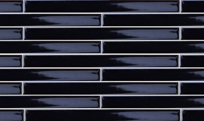 Arcaico Border Bright Black 1×9 Field Tile Bright