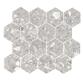 Santiago Light Gray 3″ Hexagon Mosaic Rectified