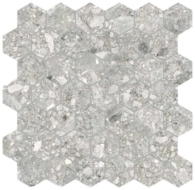 Majesto Ceppo Di Gre 2″ Hexagon Mosaic Organic Matte