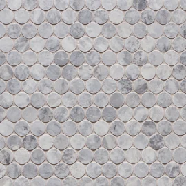 Tribeca Flatiron Gray 11×11 Penny Round Mosaic Honed