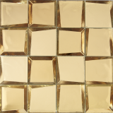 Sideview Glass Gold 3×3 Mosaic Polished