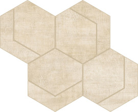 Fray Ivory 6×7 Hexmark Mosaic
