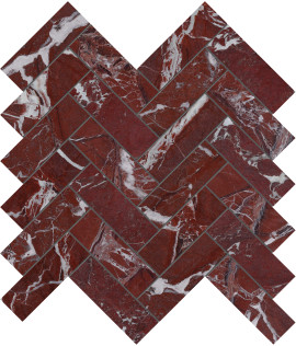 Tuscano Rosso 1×4 Herringbone Mosaic Polished Tuscano Rosso 1×4 Herringbone Mosaic Polished
