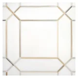 Specialty Mosaic Collection Bianco Dolomiti Select & Oro Striato 8×8 Pickets Mosaic