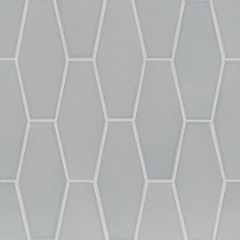 6th Avenue Pale Sky 2×6 Long Hexagon Mosaic Glossy