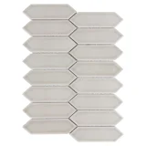 Fletcher Gray 10×14 Elongated Hex Mosaic