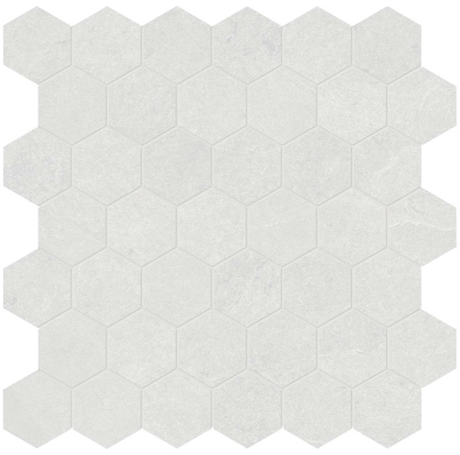 Niles Light Grey 2″ Hex Mosaics