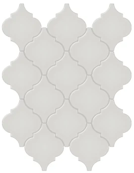 Nantucket Light Gray 10×13 Beveled Arabesque Mosaic