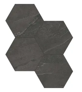 Niles Black 6″ Hex Mosaics Niles Black 6″ Hex Mosaics